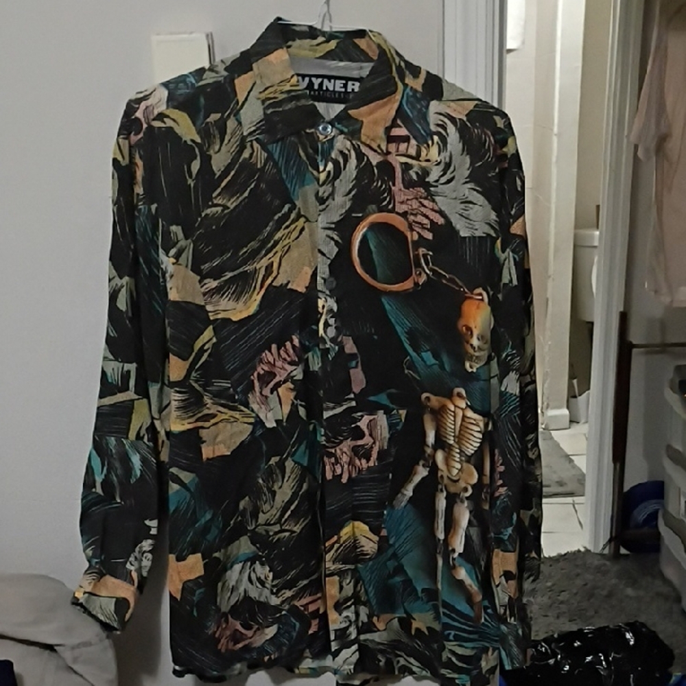 Multicolor Graphic Dress Shirt